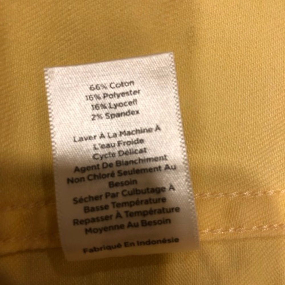 Talbots trucker denim jacket yellow sz m - Picture 4 of 8